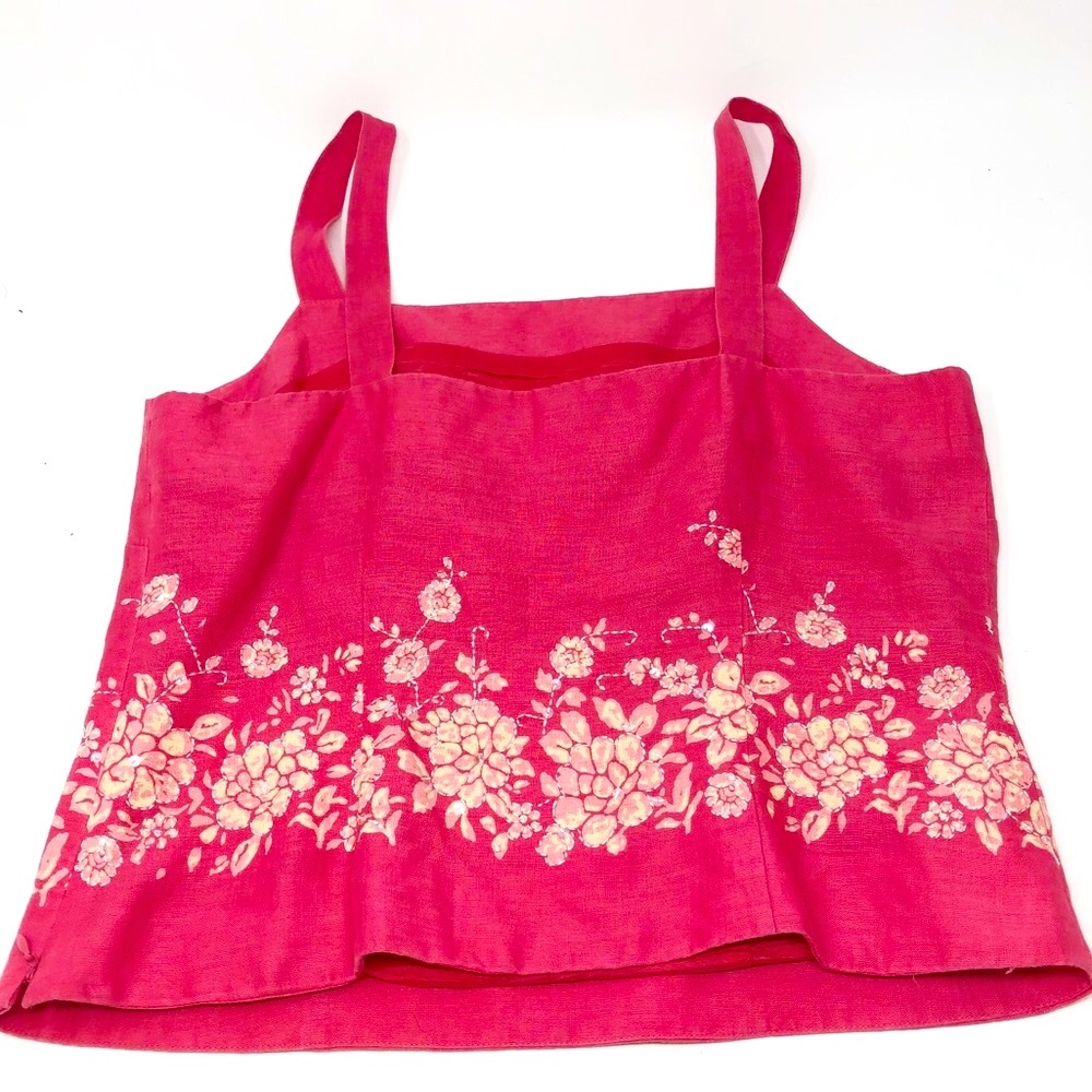 ANN TAYLOR Salmon Floral Cami & Maxi Skirt Set-8 - Picture 4 of 9
